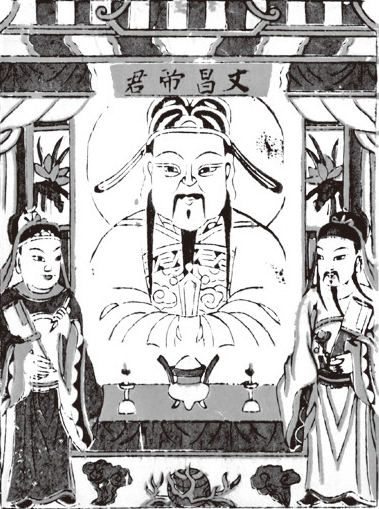 清代年画中的文昌帝君