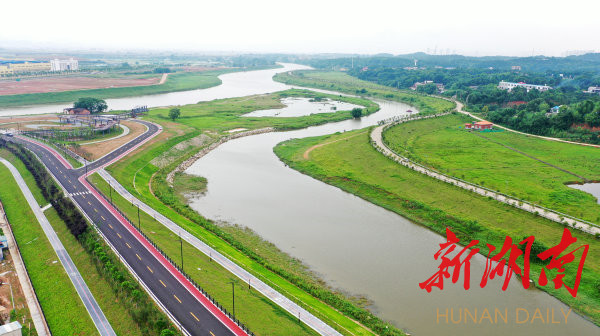 6月9日,长沙县水塘垸(捞刀河与白沙河交汇处西岸,河畅,水清,岸绿.