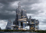 深圳湾超级总部获奖方案，设计灵感来自北宋名画