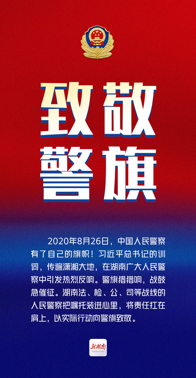 创意海报丨致敬警旗