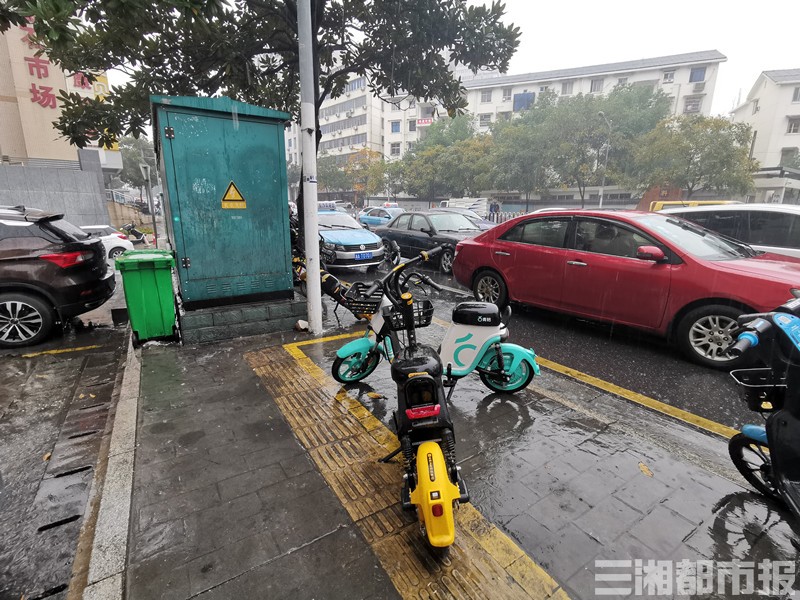 别让无障碍通道成障碍｜50米盲道频遇“拦路虎”：树池、电动车、电力柜、井盖