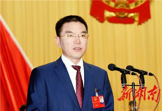 望城区委副书记,区人民政府区长范焱斌代表望城区人民政府向大会作