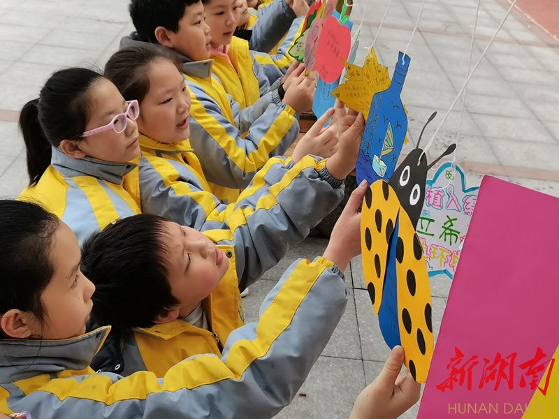 衡阳市雁峰区环城南路小学开展“爱绿、护绿”环保活动