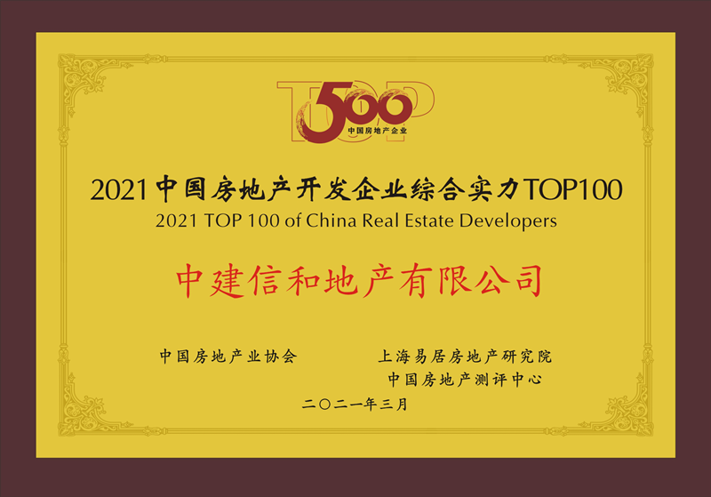 中建信和蝉联中国房地产开发企业综合实力100强-三湘都市报