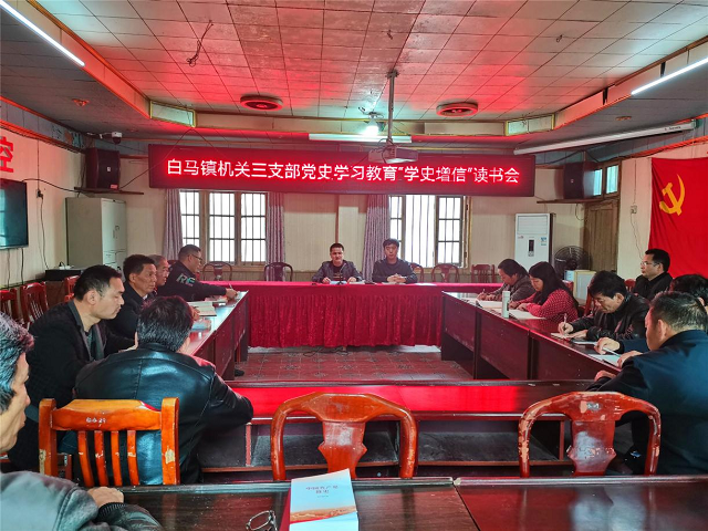 白马镇举办支部读书班搭建党史学习教育原著平台