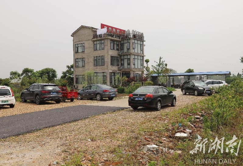 刘月华的民宿前，停了不少就餐游客的车。徐钢 摄