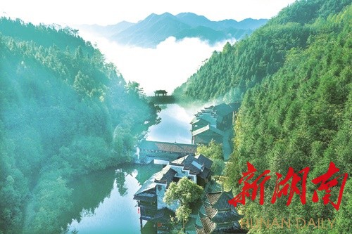  梅山文化生态园成为了安化旅游的热门地。