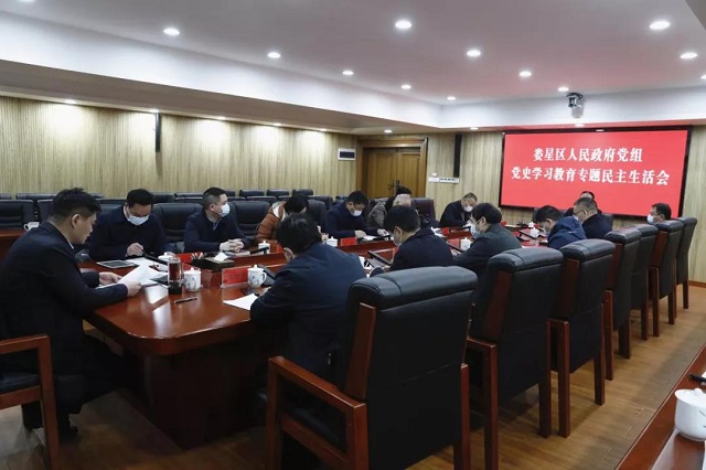 娄星区政府党组召开党史学习教育专题民主生活会