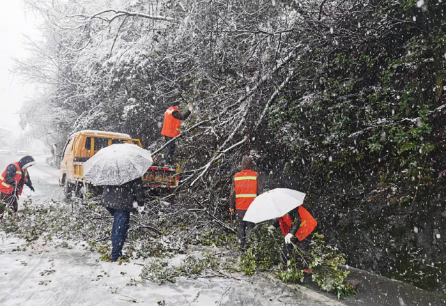 冷水江市公路建設養(yǎng)護中心勠力同心再戰(zhàn)冰雪