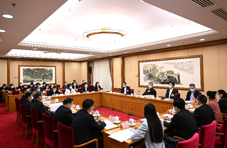 湖南代表团分组审查计划、预算报告和草案 审议地方组织法修正草案等 张庆伟毛伟明等参加讨论