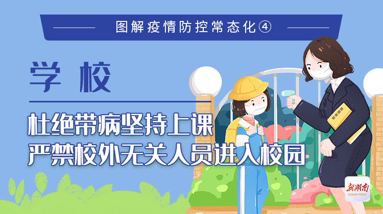 【科普动起来】图解疫情防控常态化④丨学校：杜绝带病坚持上课 严禁校外无关人员进入校园