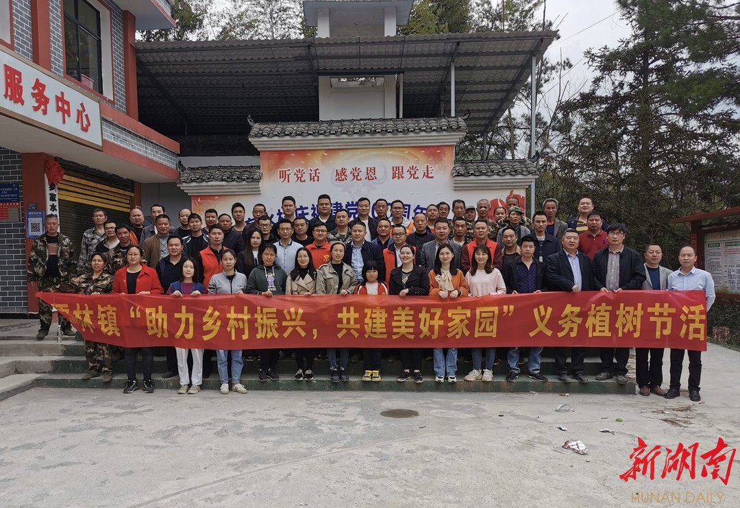 助力乡村振兴共建美好家园城步县儒林镇罗家水村开展植树节活动