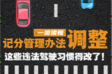 【科普动起来】一图读懂丨记分管理办法调整，这些违法驾驶习惯得改了！