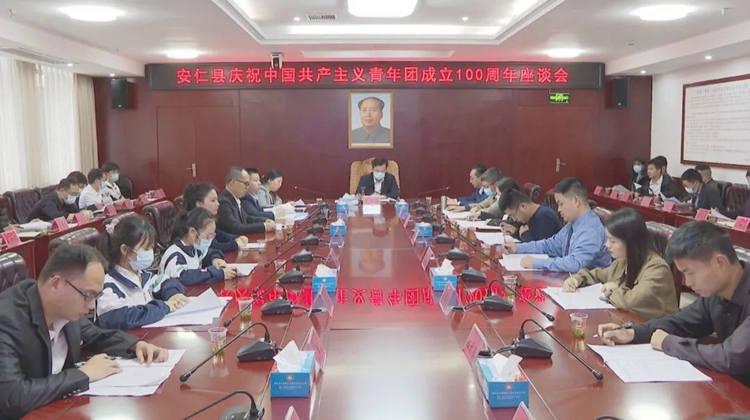 安仁县庆祝中国共产主义青年团成立100周年座谈会召开 王洪灿出席并讲话