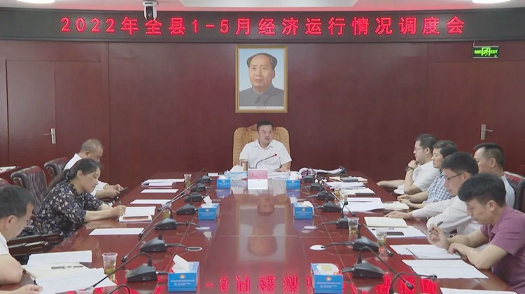 全县1-5月经济运行情况调度会召开