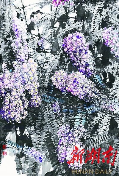 《花语春秋》（中国画） 柯桐枝