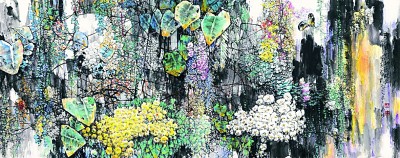 《春风吹动雨林花》（中国画） 柯桐枝