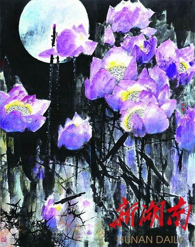 《风清月朗花生情》（中国画） 柯桐枝