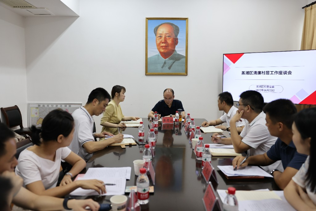 蒸湘区纪委监委组织镇、街道相关负责人召开清廉村居工作座谈会