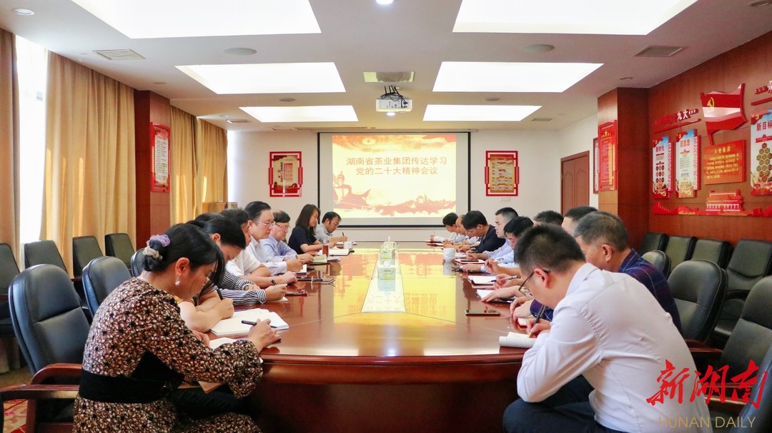 湖南省茶业集团召开党委扩大会议 学习传达二十大精神