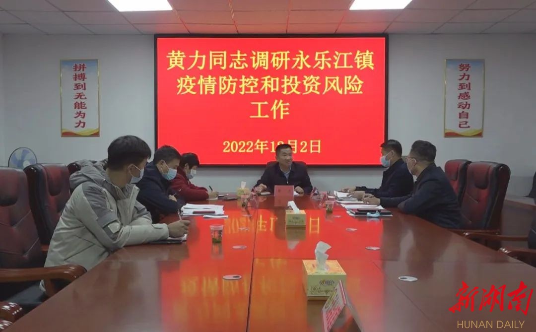 县领导到永乐江镇调研疫情防控和投资风险工作
