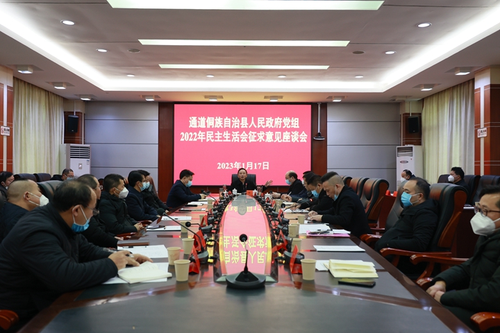 县政府党组2022年度民主生活会征求意见座谈会召开