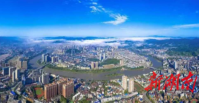 怀化城区鸟瞰图 怀化城区鸟瞰图