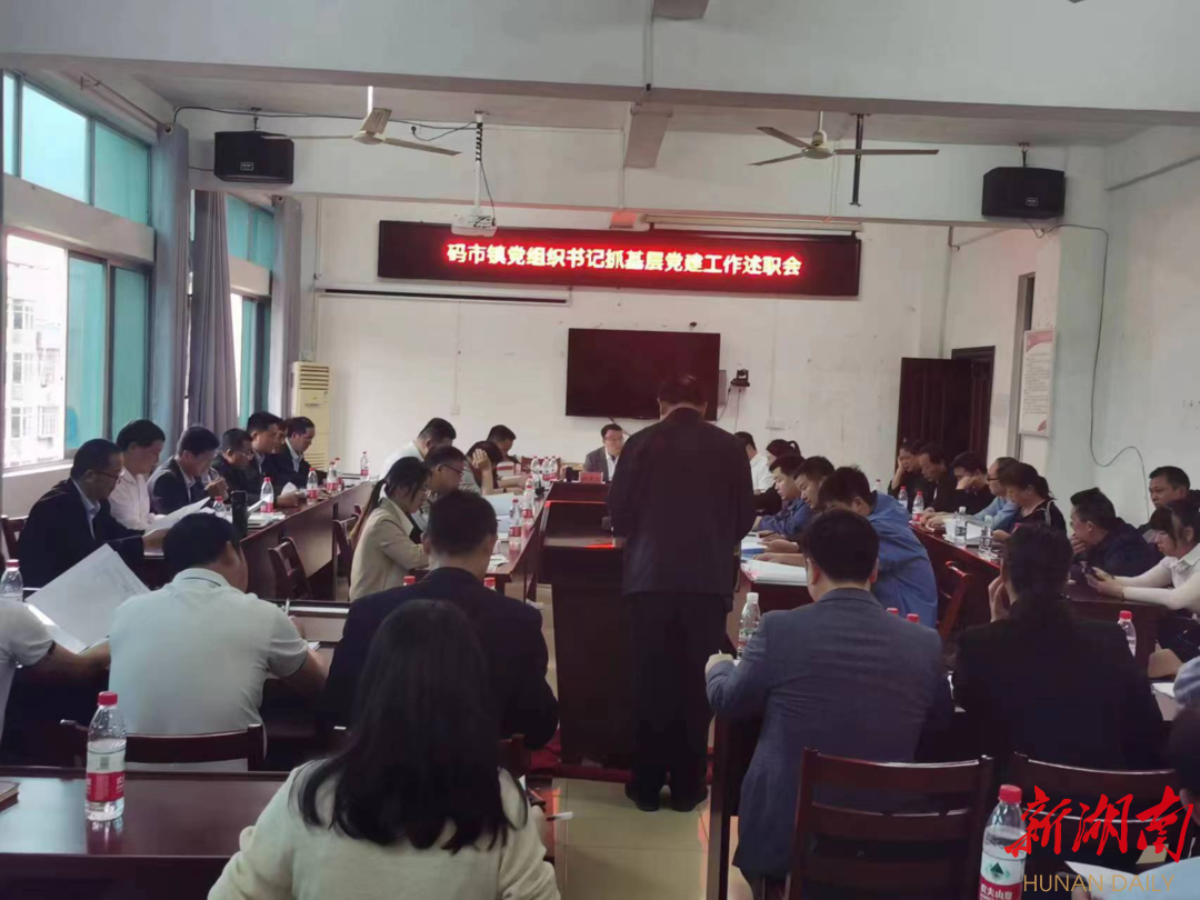 江华码市镇召开2022年度党组织书记抓基层党建工作述职评议会