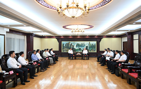 沈晓明与长三角知名企业家赴湘投资考察团会谈