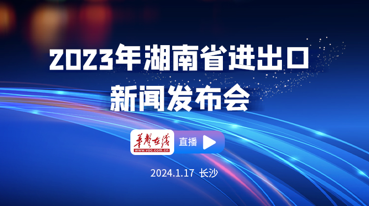直播回顾>>2023年湖南省进出口等情况新闻发布会