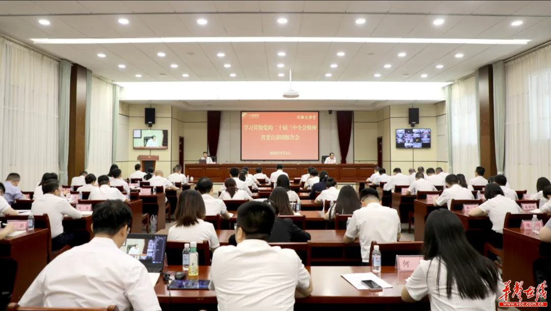 学习贯彻党的二十届三中全会精神省委宣讲团报告会在兴湘集团举行