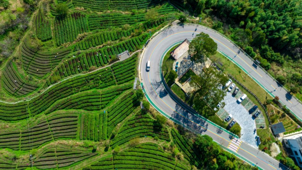 公路盘旋而上，宽敞平坦的柏油路蜿蜒于绿树青山之间。以上图片均由武陵源区养护中心提供