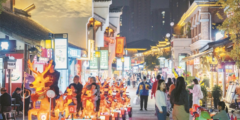 常德河街 浪漫夜色