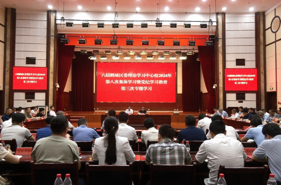 唐成主持六届鹤城区委理论学习中心组2024年第八次集体学习暨党纪学习教育第三次专题学习