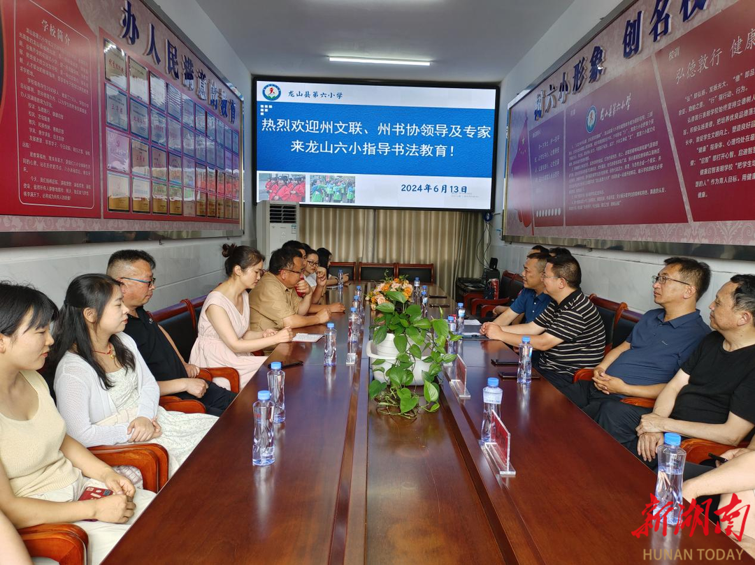 湘西州书法家协会开展授予龙山县六小“书法教育示范学校”暨“书法进校园”活动 - 湘西 - 新湖南