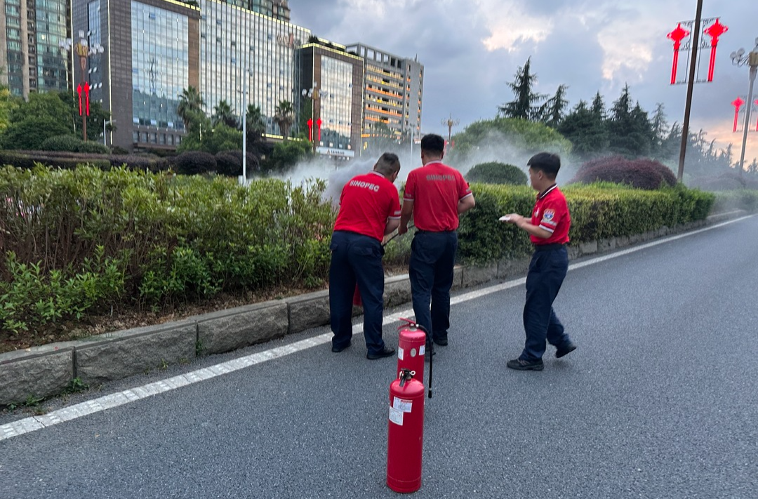 岳麓大道绿化带突发火情，加油站员工疾速灭火