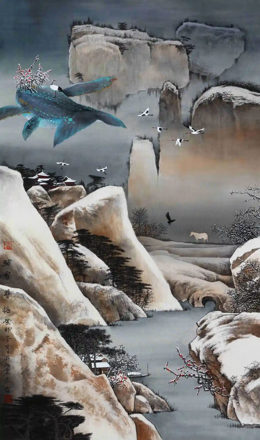 艺评丨蒋蒲英：浓墨重彩地绽放激情和梦想——读未君的重彩工笔山水画