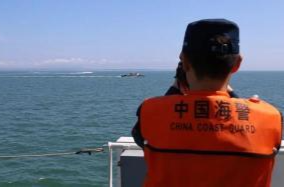 福建海警位金门附近海域依法开展常态化执法巡查