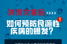 科普动起来|洪涝灾害后，如何预防食源性疾病爆发