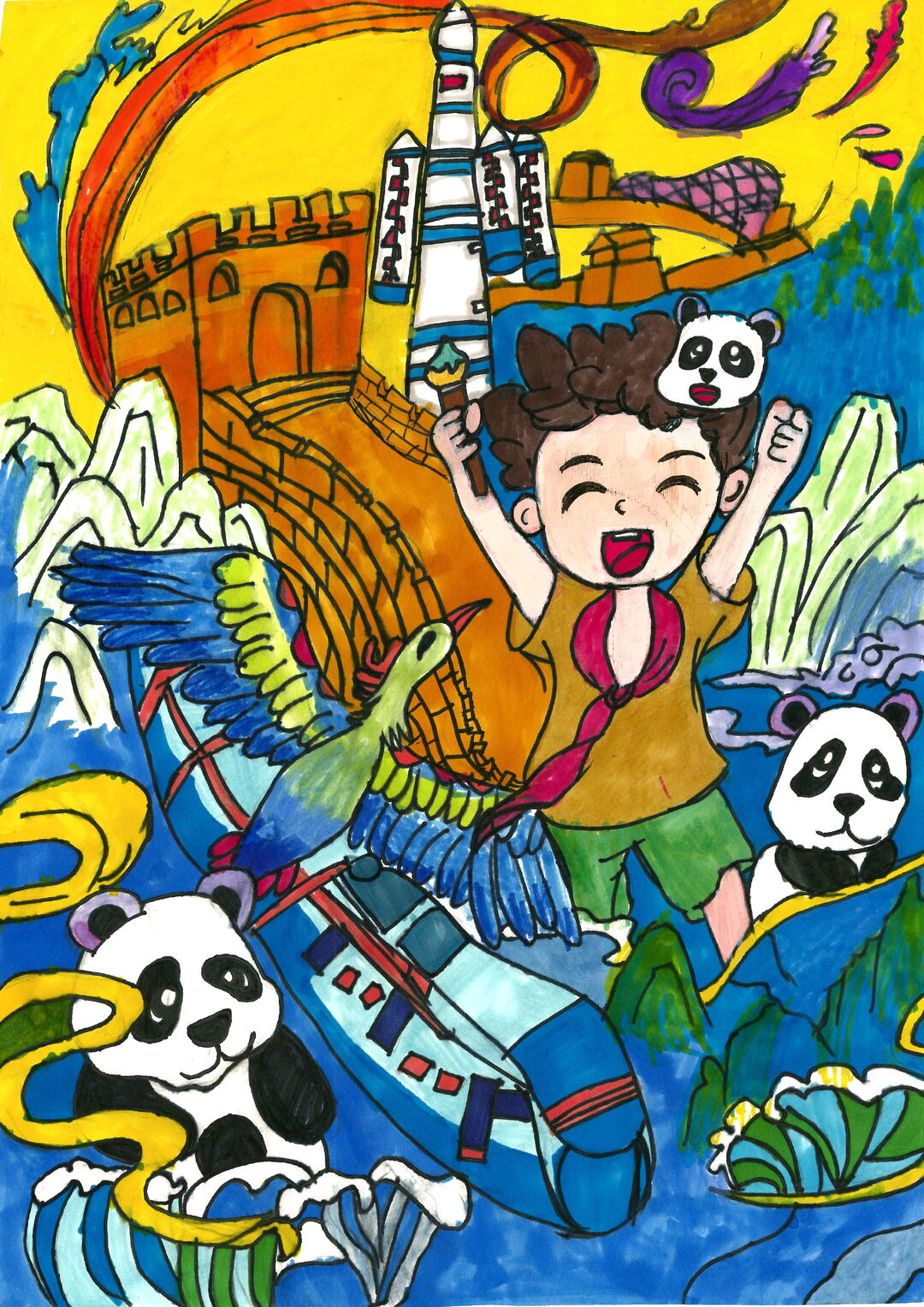 小小画笔描绘伟大祖国——“童心向党 礼赞祖国”优秀作品第一波热浪来袭