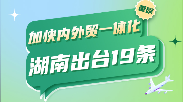 政策簡讀丨加快內(nèi)外貿(mào)一體化 湖南出臺19條