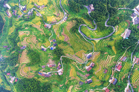 In Pics: Beautiful Scenery of Terraces in Xinhua, Hunan