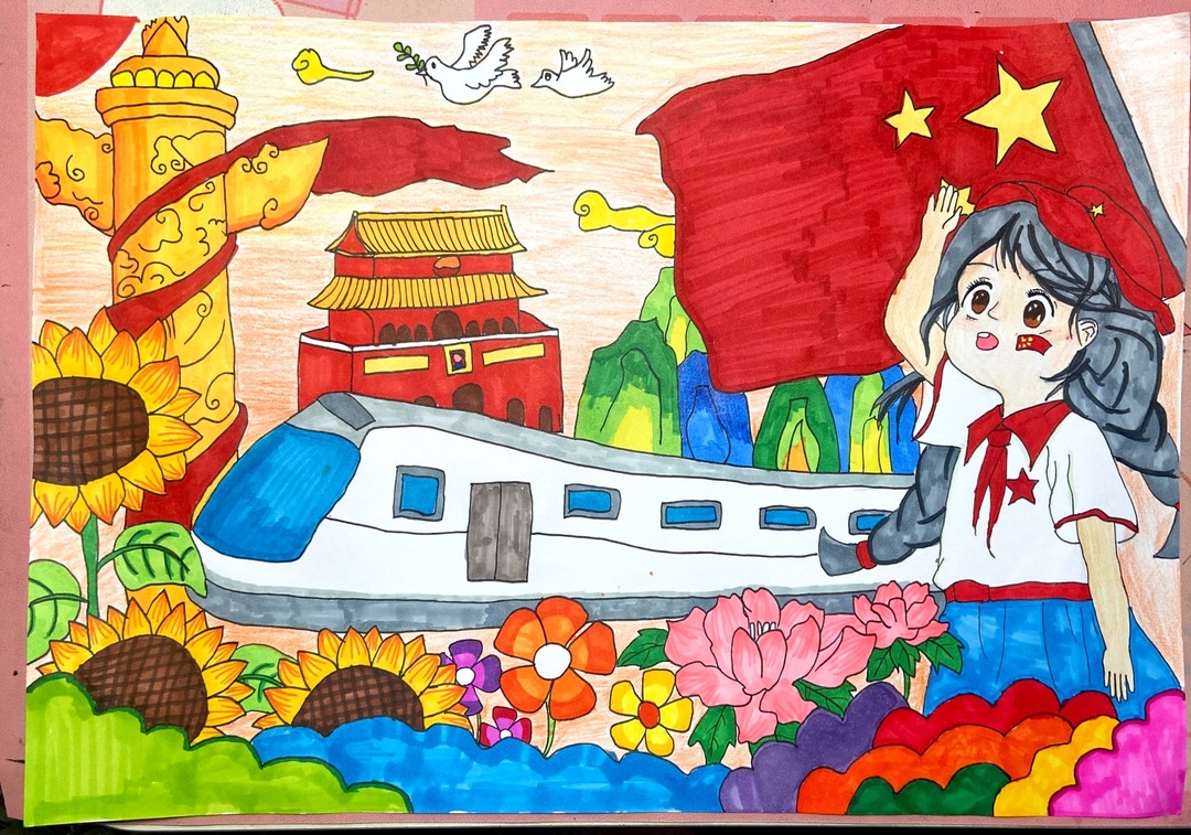 清澈的爱 献给祖国——“童心向党 礼赞祖国”优秀作品展示·绘画