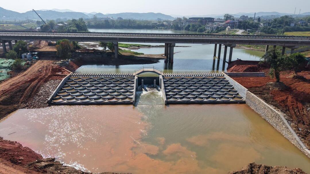 网红打卡地+1！湘江新区九江水闸鱼鳞坝建成