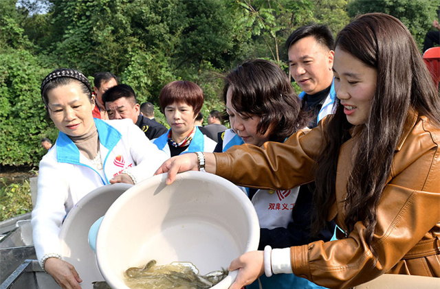 Over 1.3 Million Fish Fry Released into Xiaoshui River