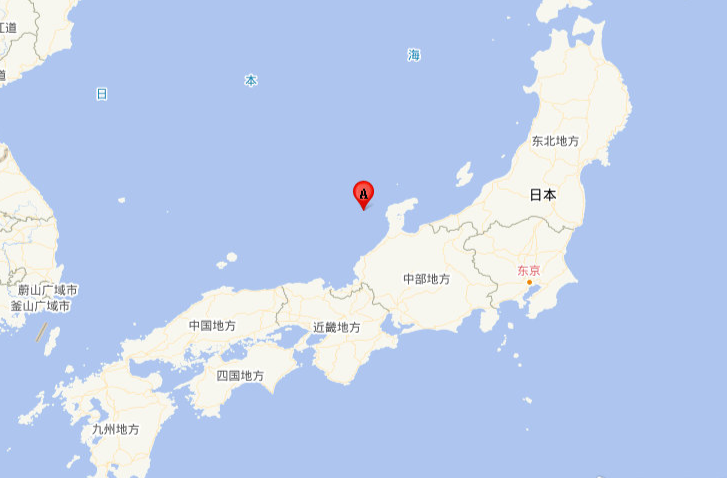 日本本州西岸近海附近发生6.2级左右地震