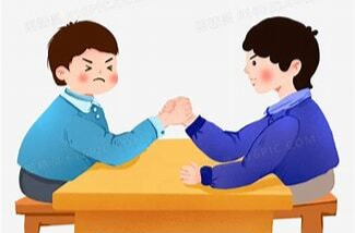 掰手腕好玩，但有骨折风险哦……