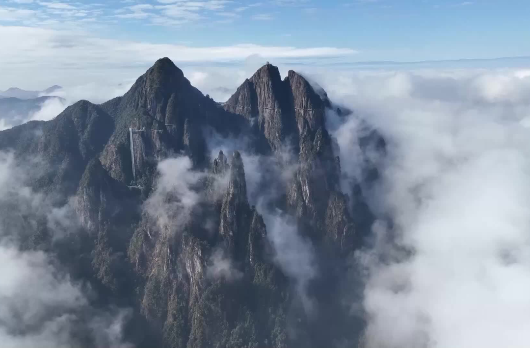 莽山超级云海来袭 共赏冬日仙境美景