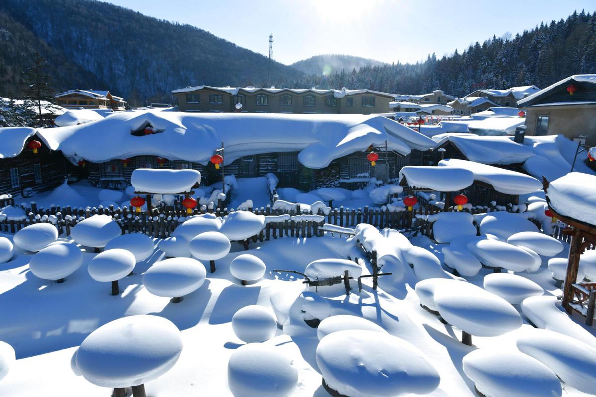 Winter scenery across China