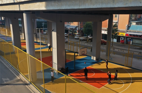 Enhanced Usability of Space Under Overpass After Renovation